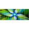 Designart - Rotating Fractal Green Star - Floral Canvas Art Print